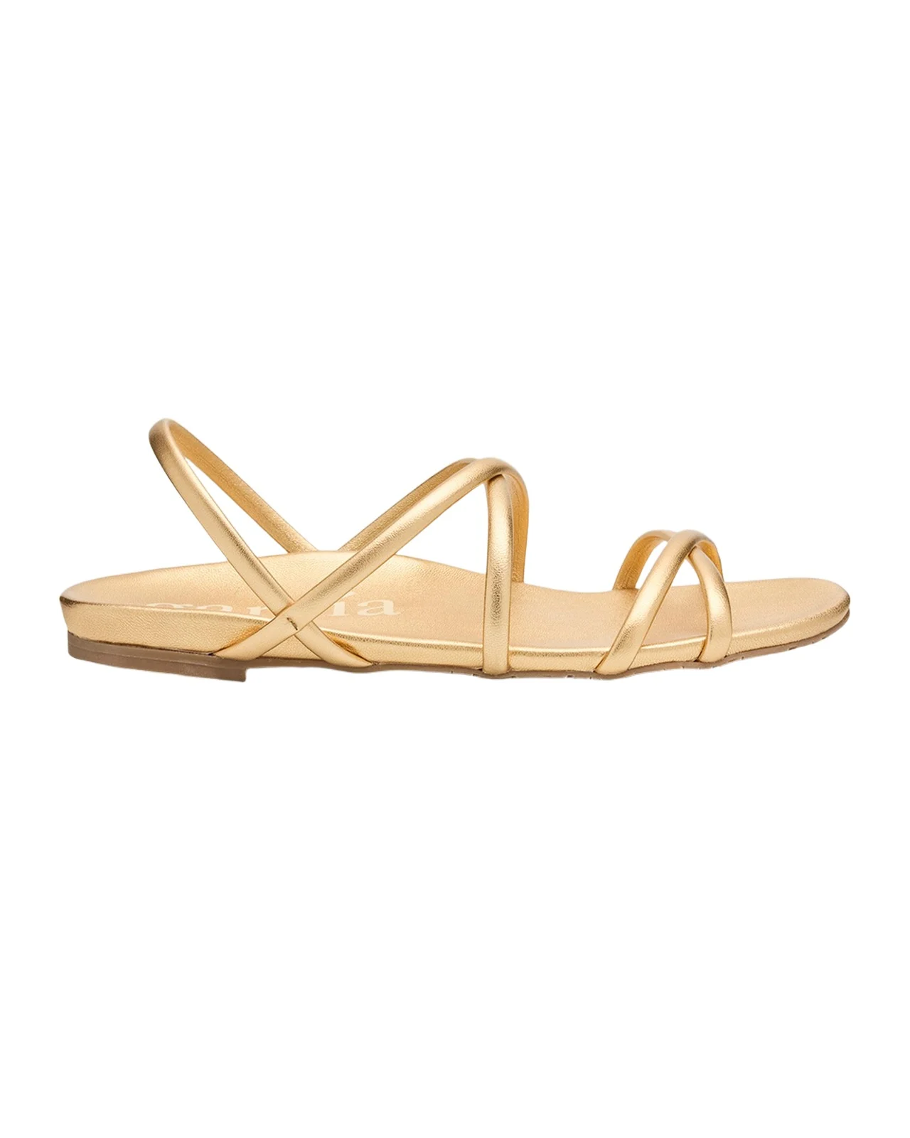 PEDRO GARCIA Biddy Laminated Leather Strappy Crisscross Sandals