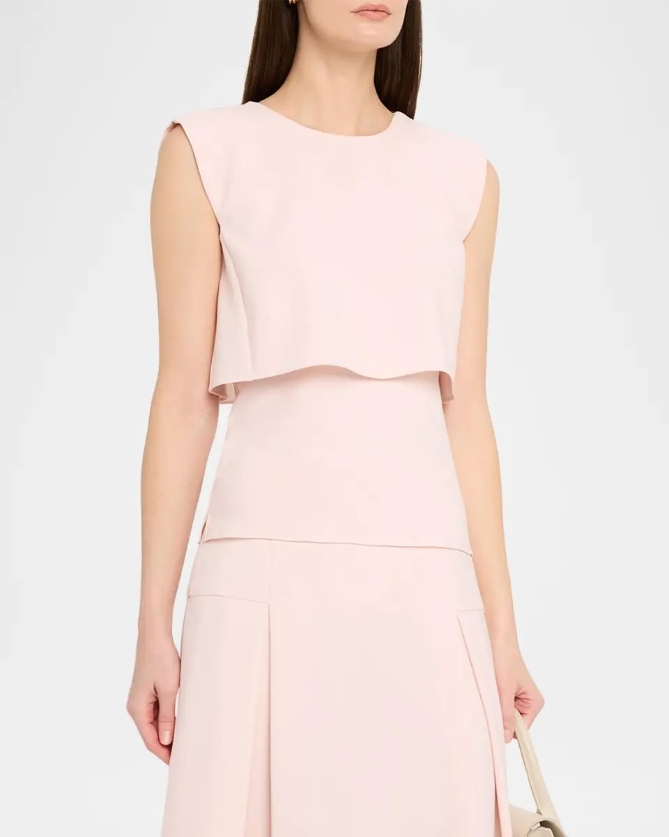 Prabal Gurung Fold Layered Crepe Sleeveless Top | Thumbnail 3