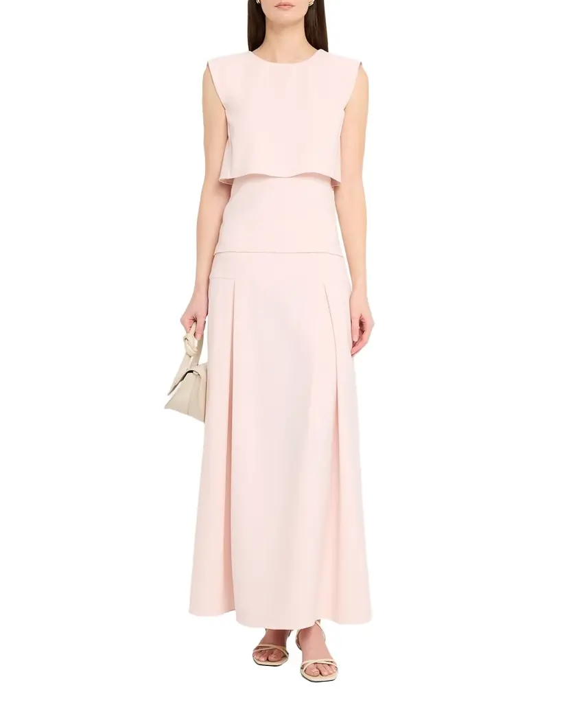 Fold Layered Crepe Sleeveless Top