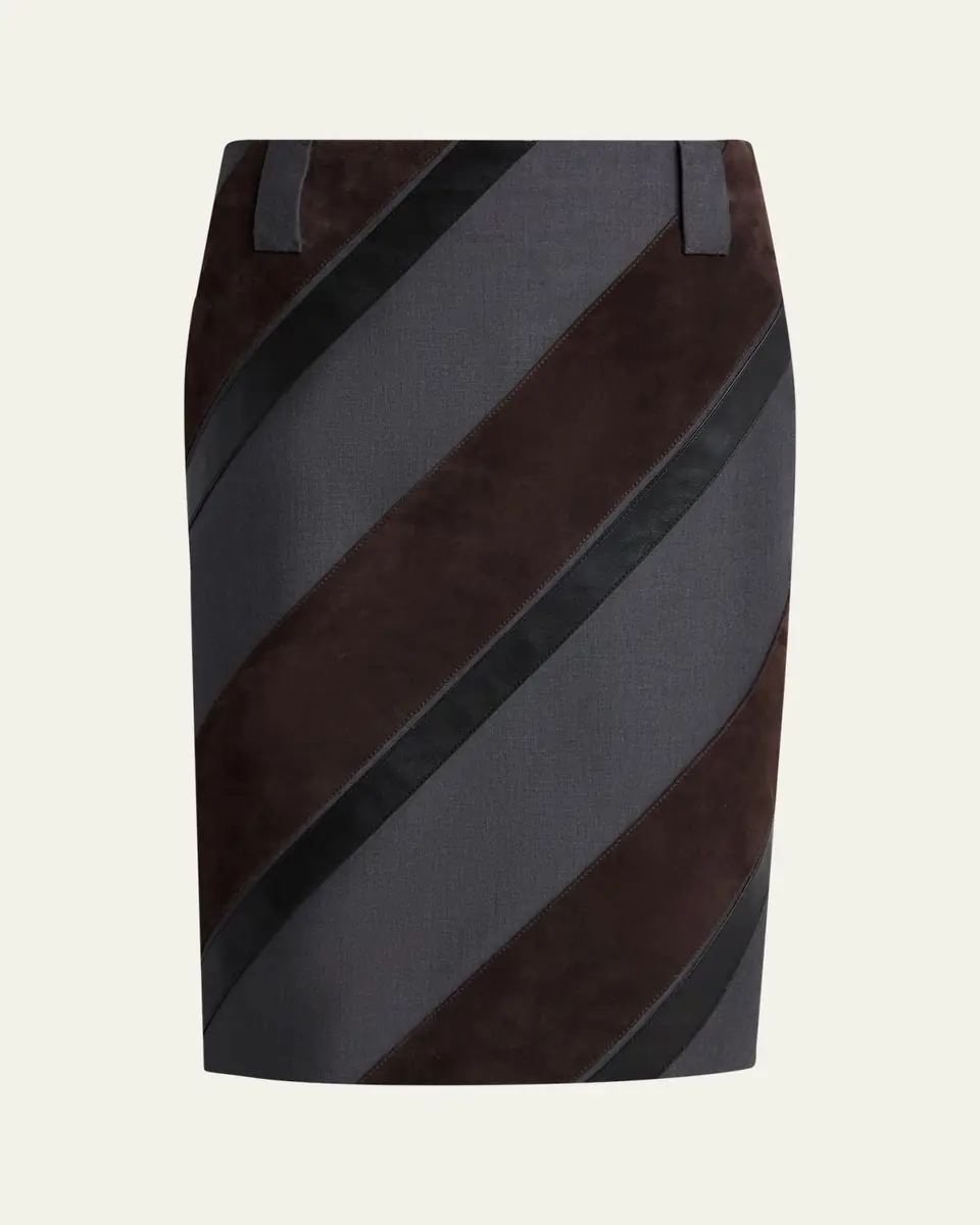 Versace Paneled Midi Skirt | Thumbnail 4