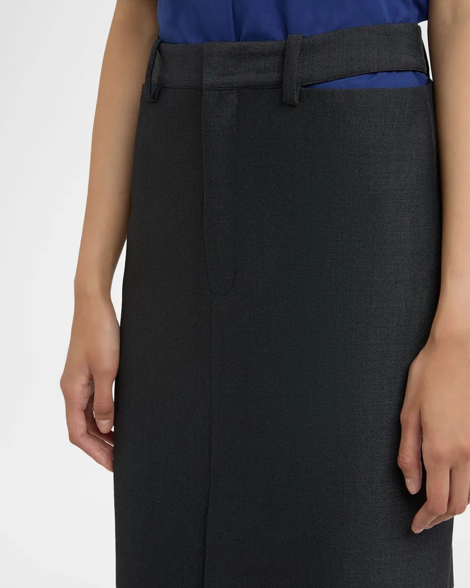 Jil Sander Waist-Cutout Wool Suiting Skirt | Thumbnail 5 Jil Sander Waist-Cutout Wool Suiting Skirt | Thumbnail 5