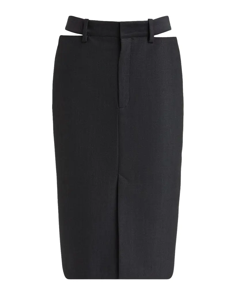 Jil Sander Waist-Cutout Wool Suiting Skirt | Image 1 Jil Sander Waist-Cutout Wool Suiting Skirt | Image 1