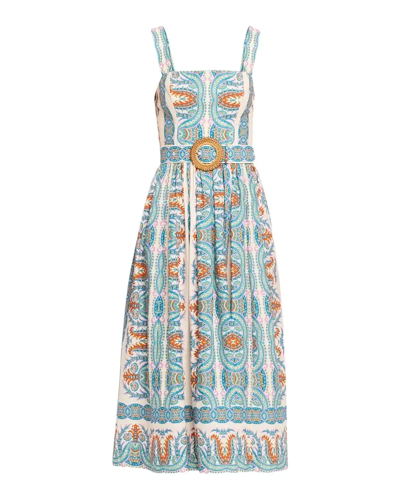 Cara Cara Julie Belted Poplin Midi Dress | Image 1 Cara Cara Julie Belted Poplin Midi Dress | Image 1