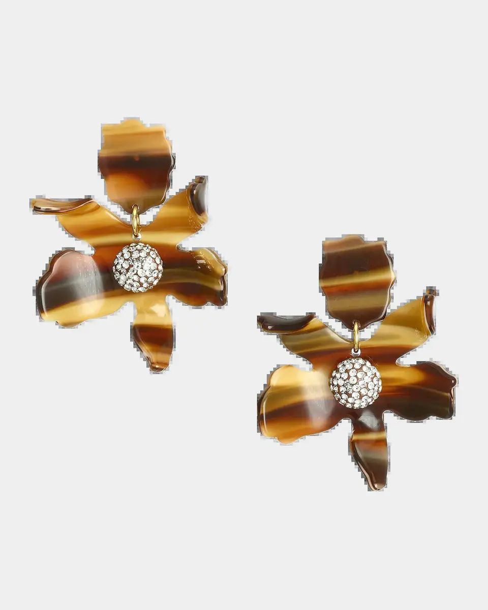Lele Sadoughi Small Crystal Lily Earrings | Thumbnail 2 Lele Sadoughi Small Crystal Lily Earrings | Thumbnail 2