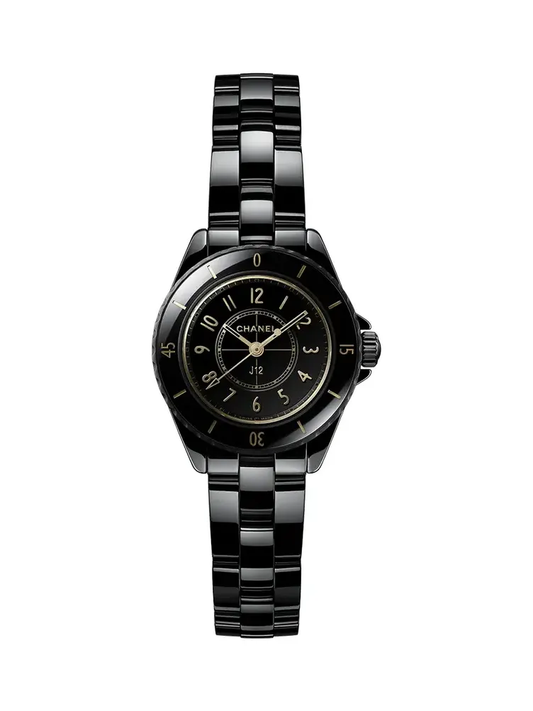 J12 GOLDEN BLACK WATCH, 28 MM J12 GOLDEN BLACK WATCH, 28 MM