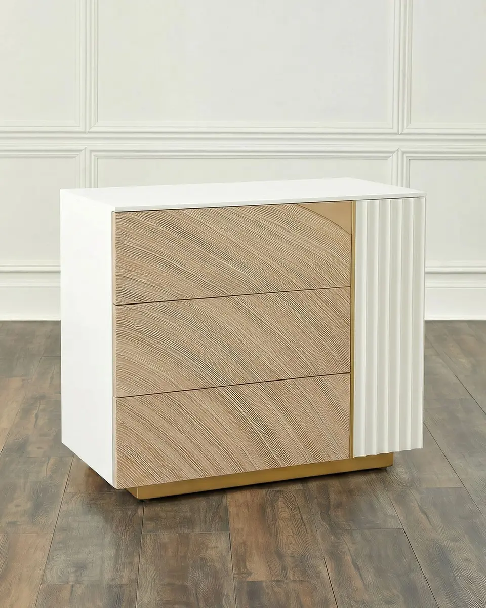 John-Richard Collection x Carol Benson-Cobb Province 3-Drawer Nightstand, Right | Image 1 John-Richard Collection x Carol Benson-Cobb Province 3-Drawer Nightstand, Right | Image 1