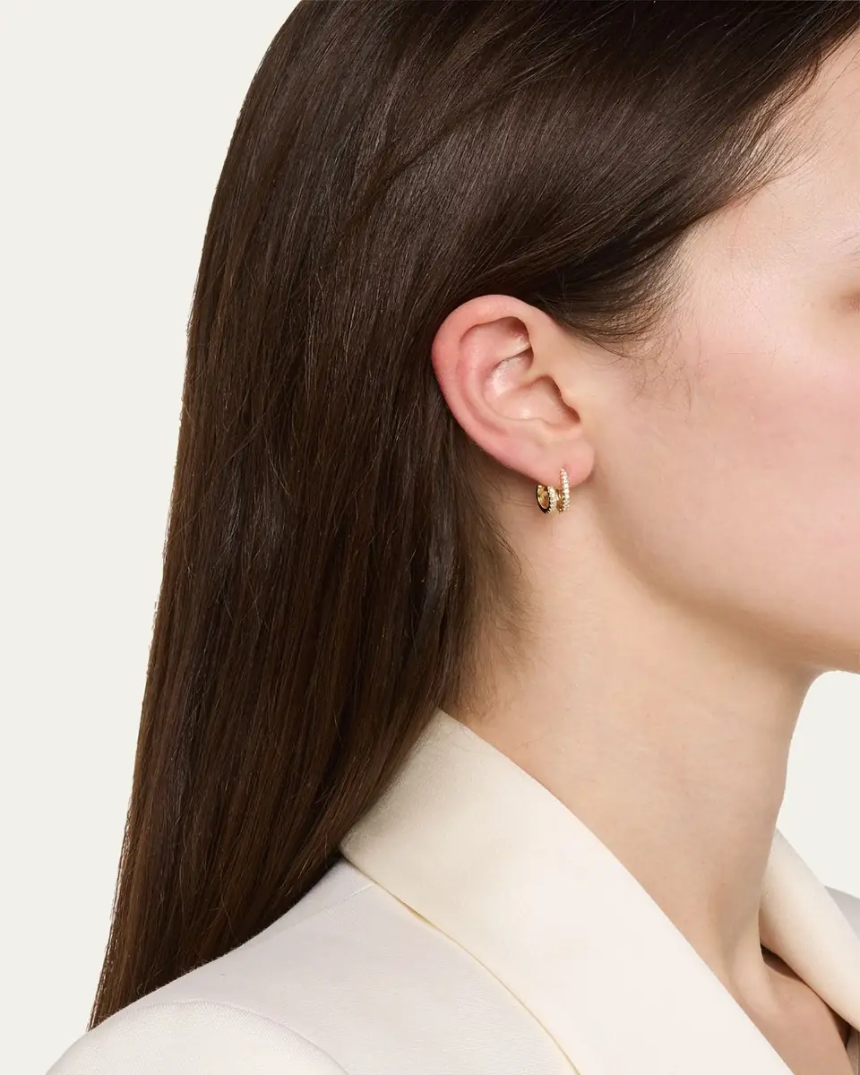 Shashi Katerina Double Huggie Hoop Earrings | Thumbnail 2 Shashi Katerina Double Huggie Hoop Earrings | Thumbnail 2