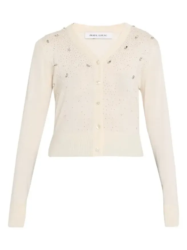 Celestial Embroidered Silk-Cashmere V-Neck Cardigan Celestial Embroidered Silk-Cashmere V-Neck Cardigan