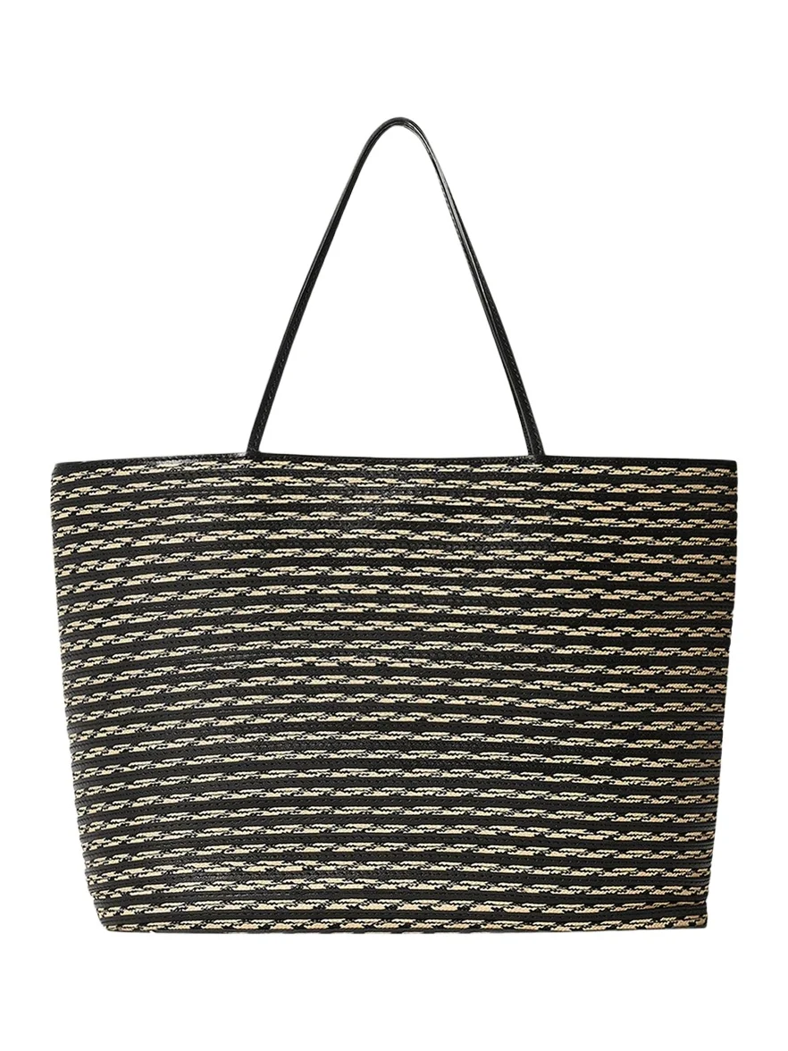 Beau Tote Bag in Raffia & Leather Beau Tote Bag in Raffia & Leather