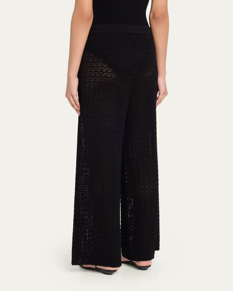 L'Agence Gaelle Pointelle Knit Pants | Thumbnail 3
