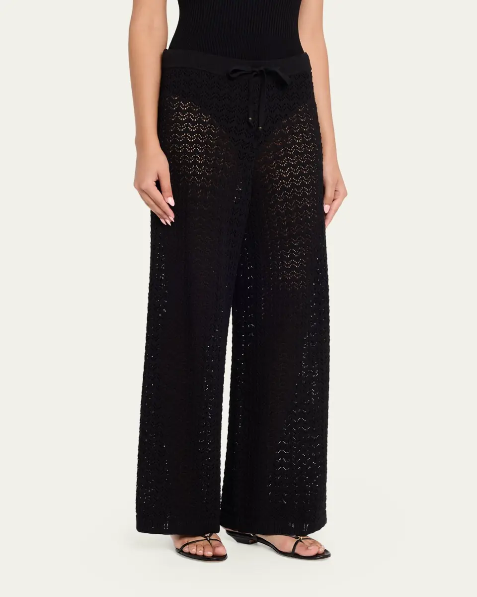 L'Agence Gaelle Pointelle Knit Pants | Thumbnail 4