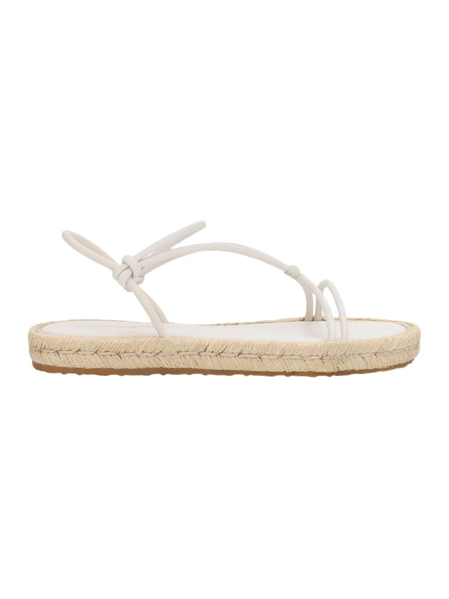 Leather Flat Espadrille Sandals Leather Flat Espadrille Sandals