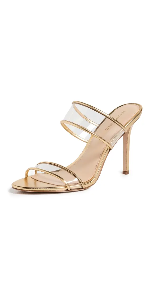 Veronica Beard Asha Piping Sandals Clear/Pale Gold | Image 1 Veronica Beard Asha Piping Sandals Clear/Pale Gold | Image 1