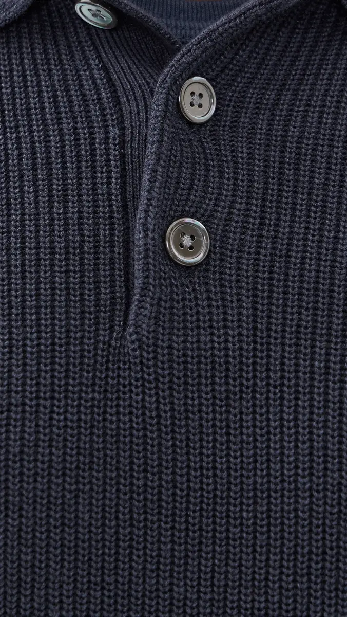Alex Mill Eastwood Polo In Cotton Linen Dark | Thumbnail 6 Alex Mill Eastwood Polo In Cotton Linen Dark | Thumbnail 6