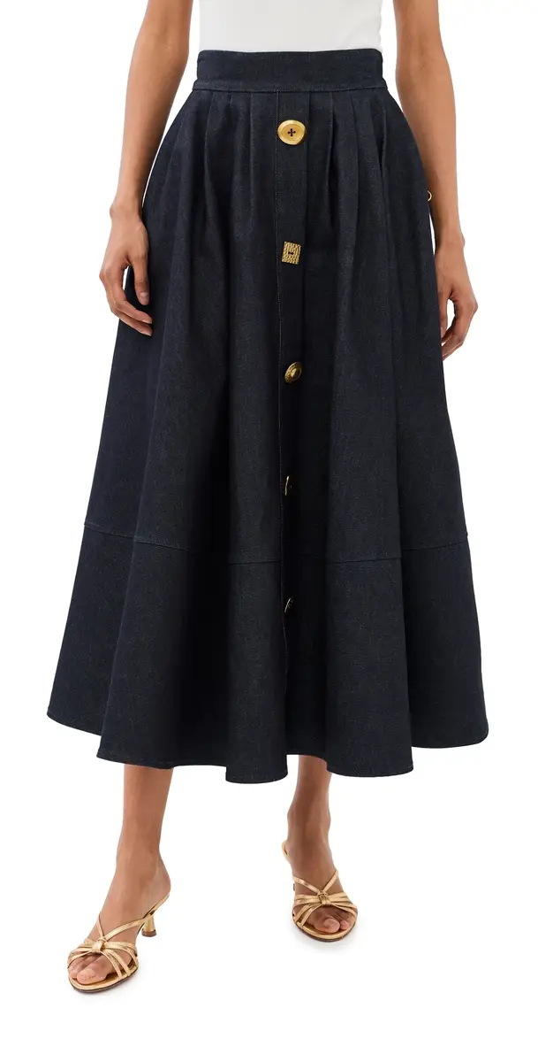 FRANÇOISE Joe Denim Skirt Indigo | Image 1 FRANÇOISE Joe Denim Skirt Indigo | Image 1