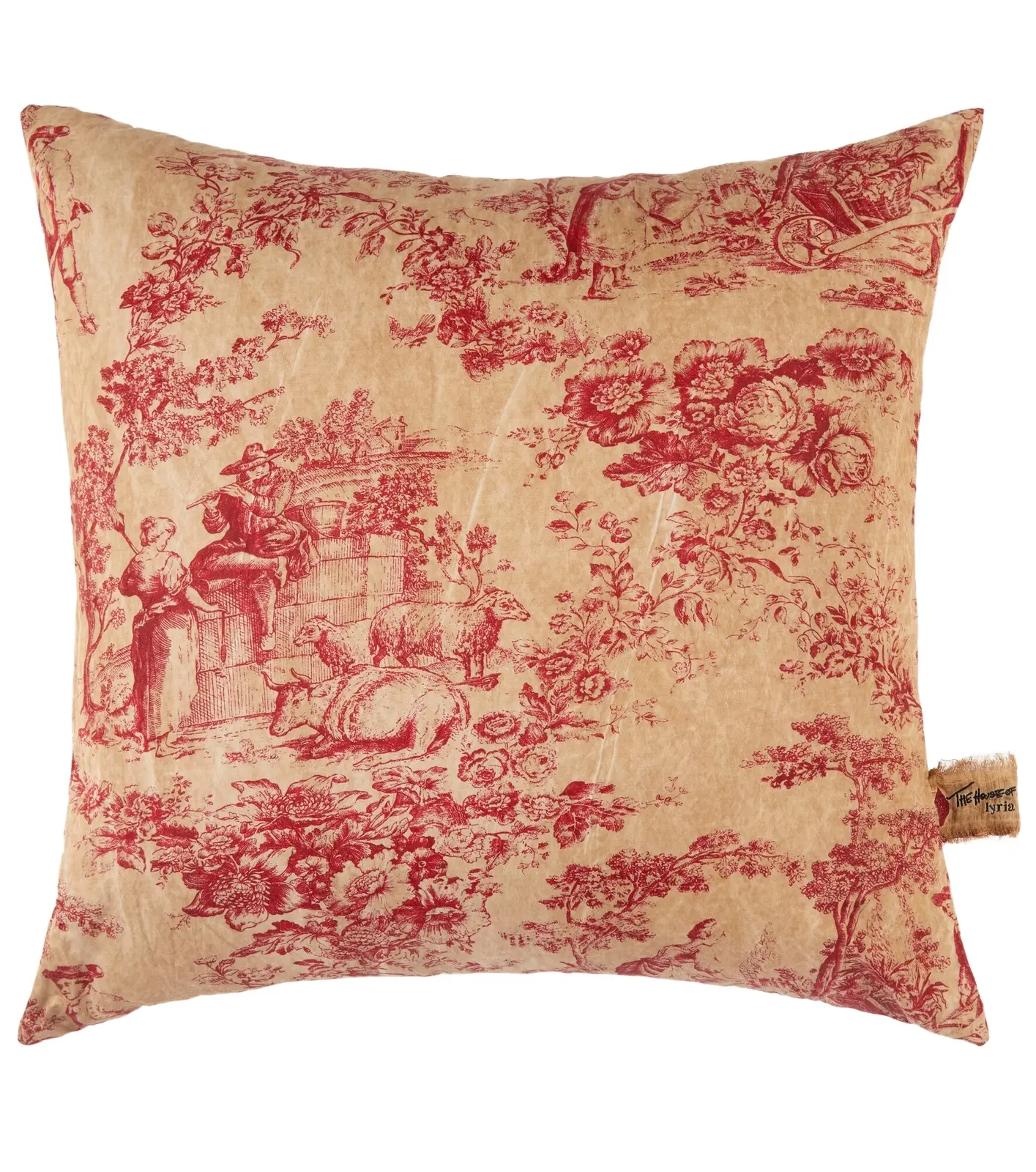 The House of Lyria Argia printed cotton cushion