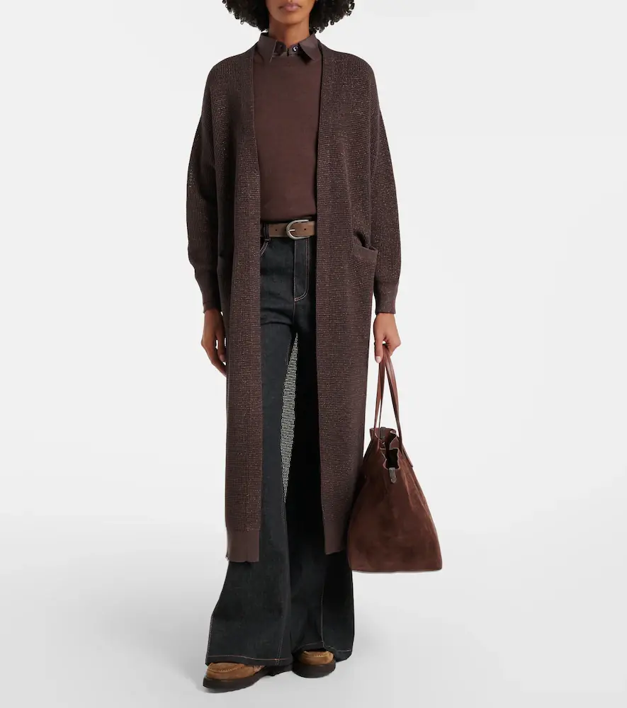 Brunello Cucinelli Cotton-blend lamé cardigan | Thumbnail 5 Brunello Cucinelli Cotton-blend lamé cardigan | Thumbnail 5