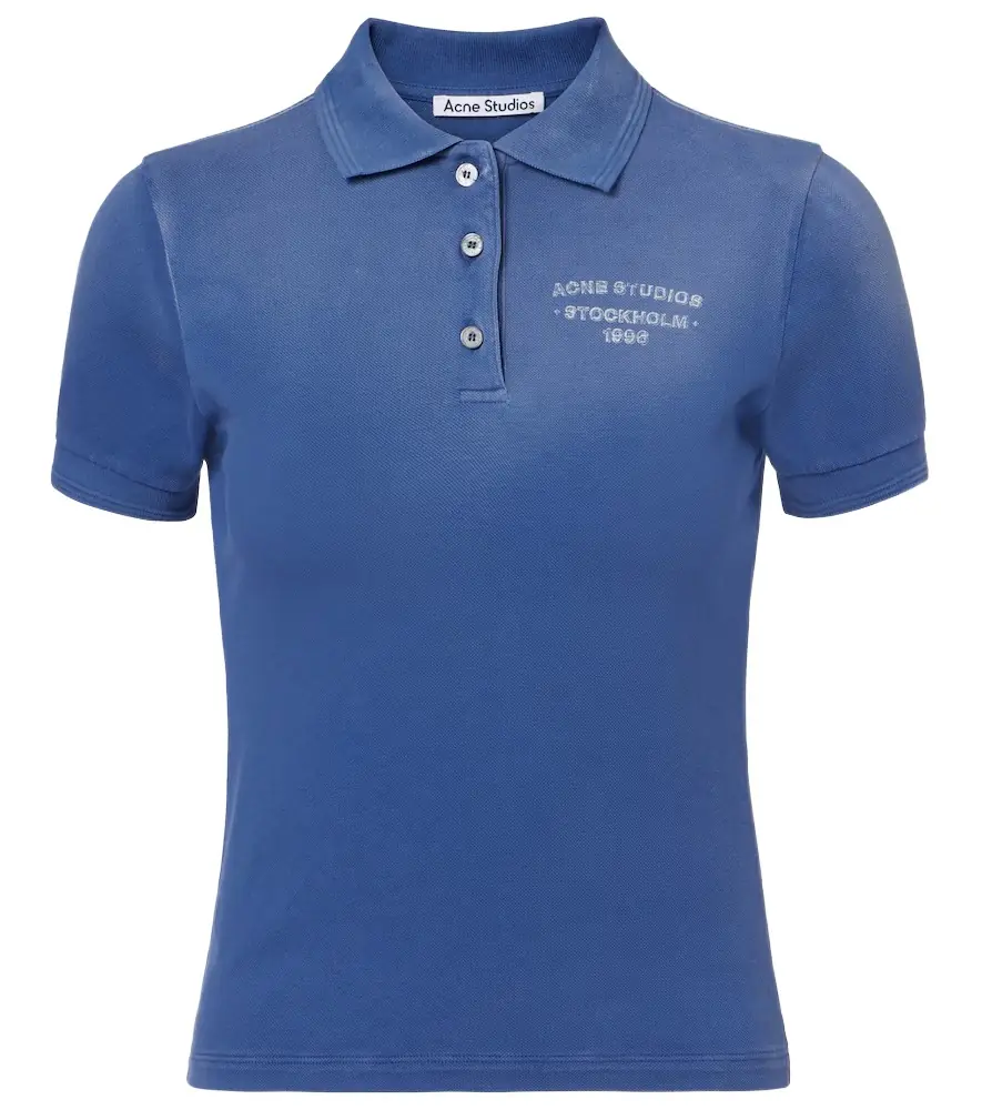 Acne Studios Faded cotton-blend piqué polo shirt | Image 1 Acne Studios Faded cotton-blend piqué polo shirt | Image 1