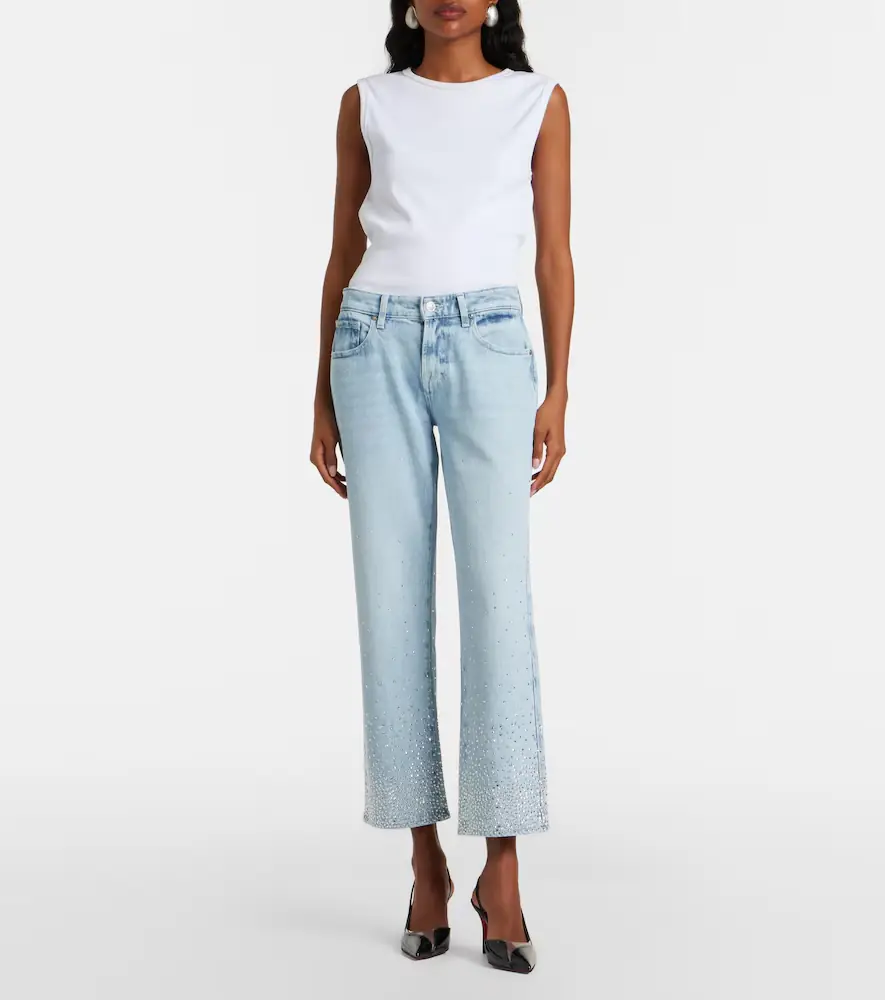 7 For All Mankind Calie embellished straight jeans | Thumbnail 5