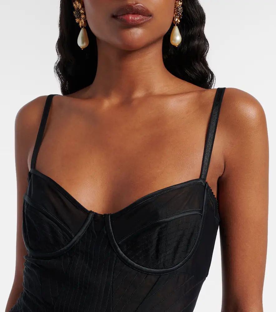 Dolce & Gabbana Ruched sheer tulle minidress | Thumbnail 5 Dolce & Gabbana Ruched sheer tulle minidress | Thumbnail 5