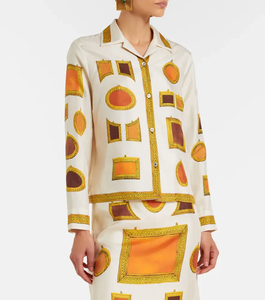 Versace Printed silk twill shirt | Thumbnail 4 Versace Printed silk twill shirt | Thumbnail 4