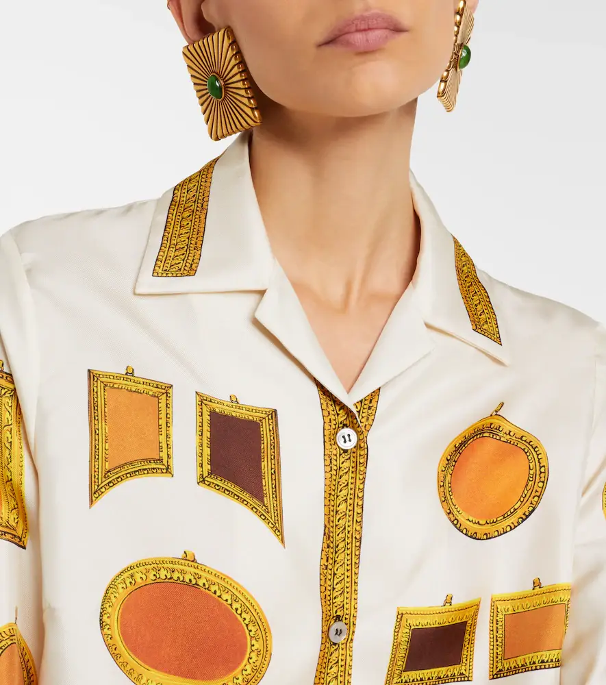 Versace Printed silk twill shirt | Thumbnail 5 Versace Printed silk twill shirt | Thumbnail 5