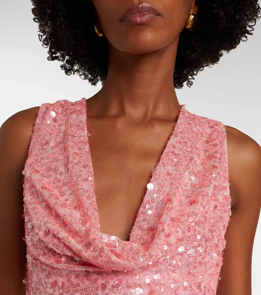 David Koma Sequined draped gown | Thumbnail 4 David Koma Sequined draped gown | Thumbnail 4