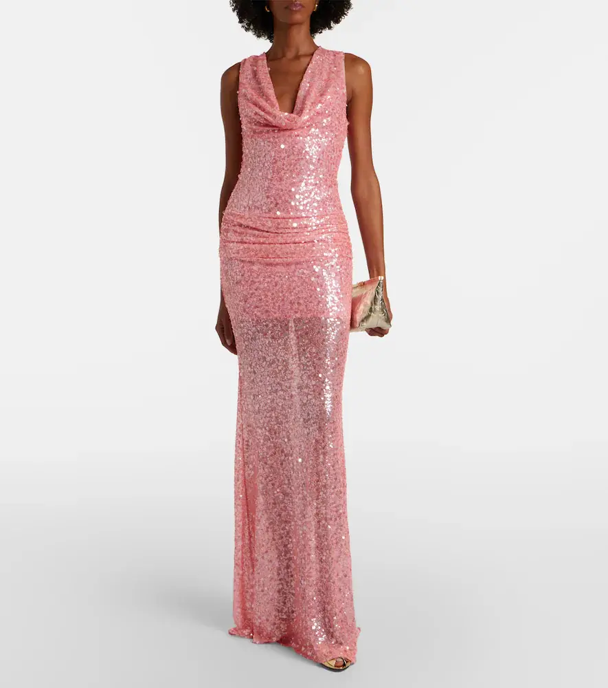 David Koma Sequined draped gown | Thumbnail 5 David Koma Sequined draped gown | Thumbnail 5