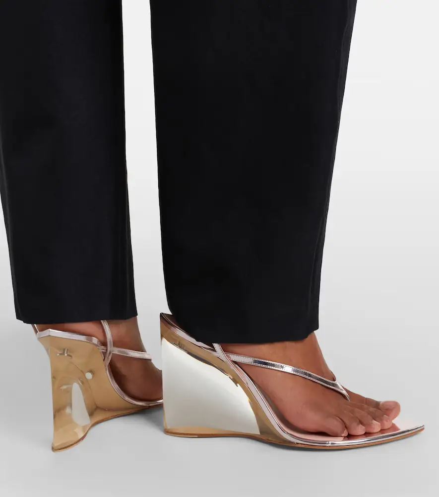 Alaia Alaïa Invisible leather wedge thong sandals | Thumbnail 6 Alaia Alaïa Invisible leather wedge thong sandals | Thumbnail 6