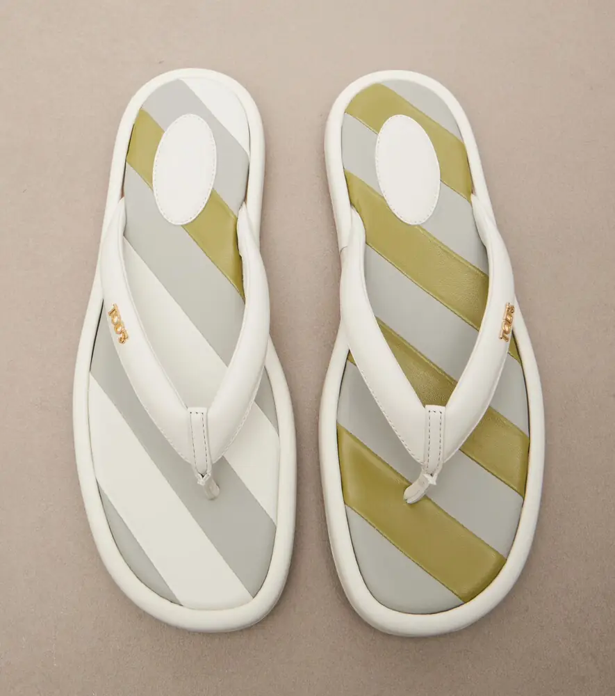 Tod's Striped leather thong sandals | Thumbnail 4 Tod's Striped leather thong sandals | Thumbnail 4