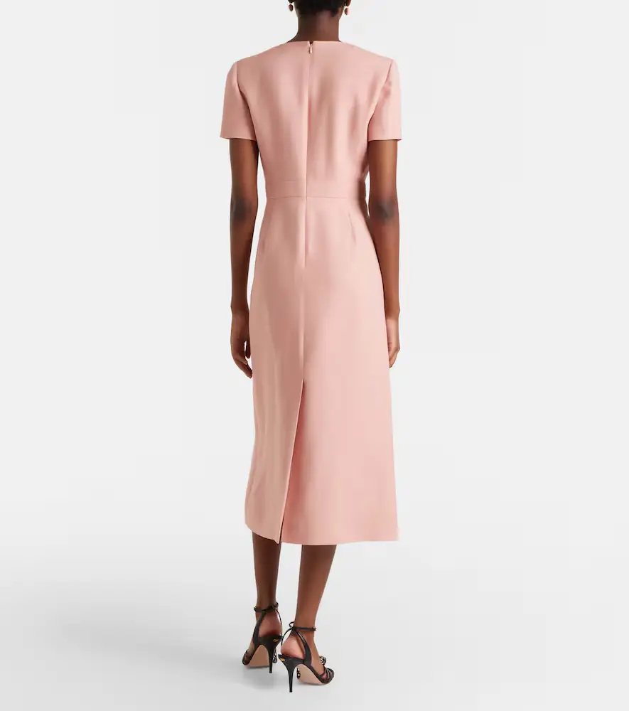 Valentino Garavani Crepe Couture floral-appliqué midi dress | Thumbnail 2 Valentino Garavani Crepe Couture floral-appliqué midi dress | Thumbnail 2
