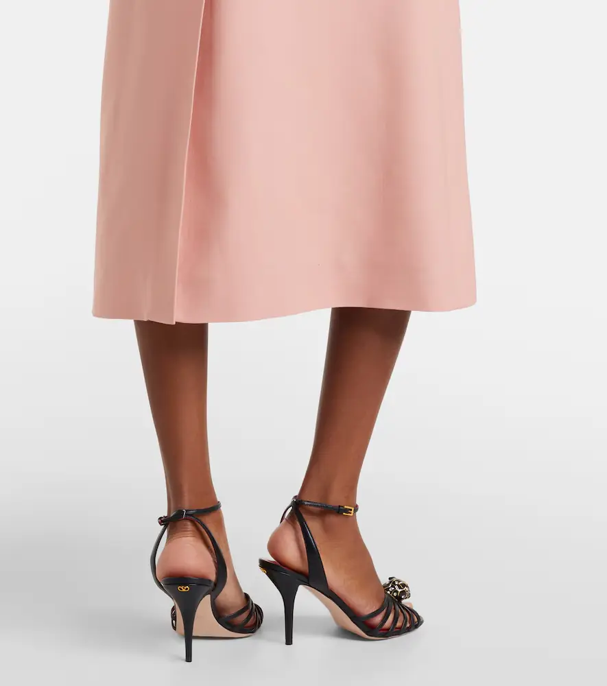 Valentino Garavani Crepe Couture floral-appliqué midi dress | Thumbnail 4 Valentino Garavani Crepe Couture floral-appliqué midi dress | Thumbnail 4