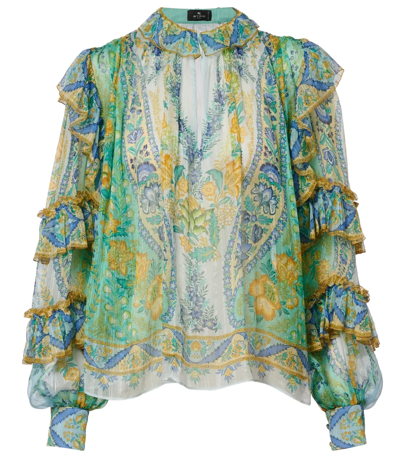 Floral ruffled silk blouse Floral ruffled silk blouse