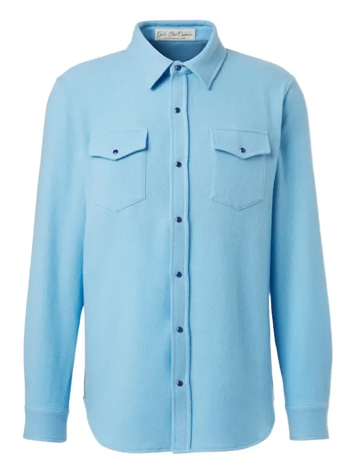 Cashmere shirt with lapis lazuli Cashmere shirt with lapis lazuli