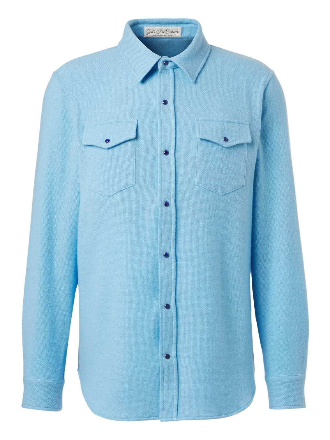 Cashmere shirt with lapis lazuli Cashmere shirt with lapis lazuli