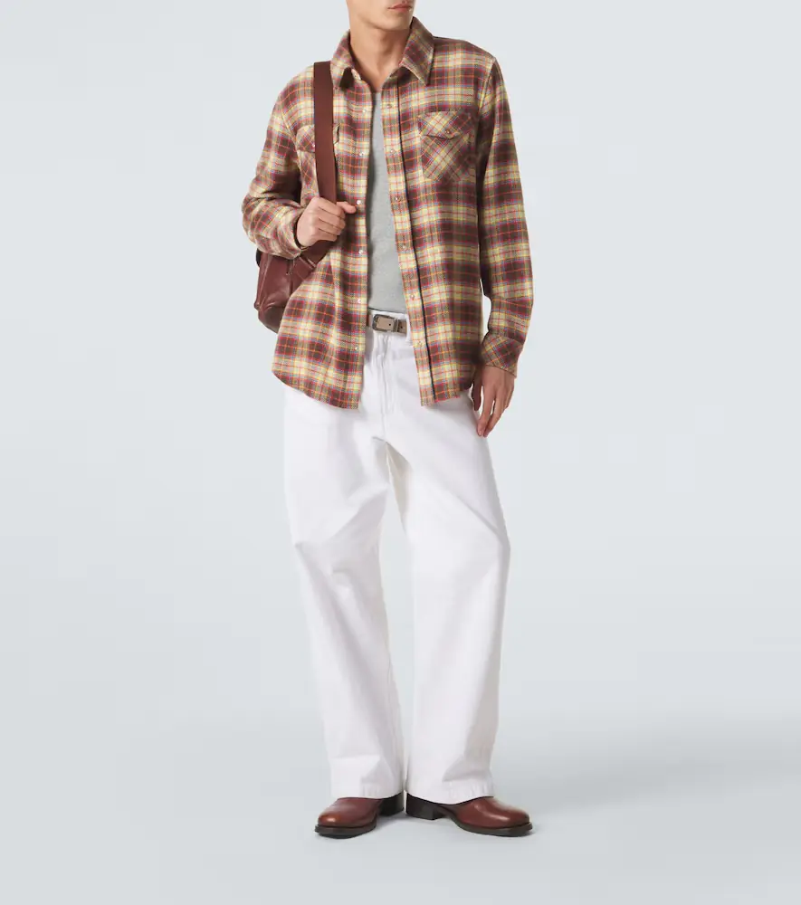 God’s True Cashmere Plaid cashmere shirt with sunstone | Thumbnail 3 God’s True Cashmere Plaid cashmere shirt with sunstone | Thumbnail 3