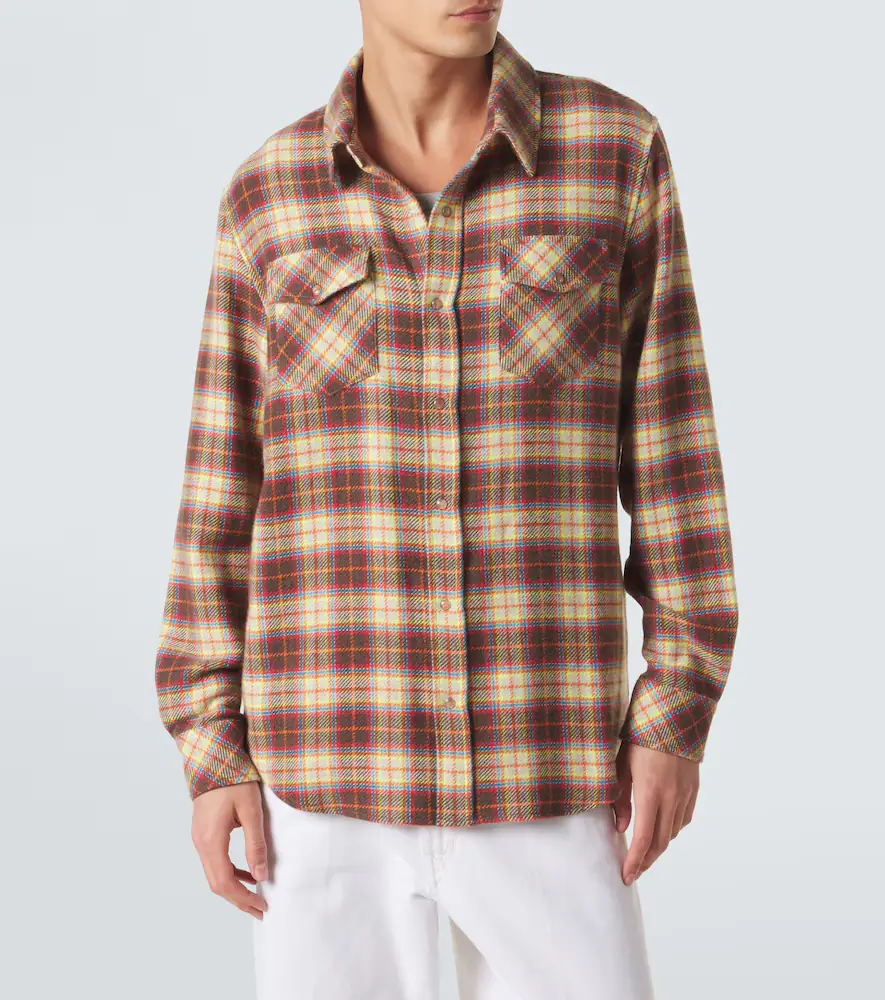 God’s True Cashmere Plaid cashmere shirt with sunstone | Thumbnail 4 God’s True Cashmere Plaid cashmere shirt with sunstone | Thumbnail 4