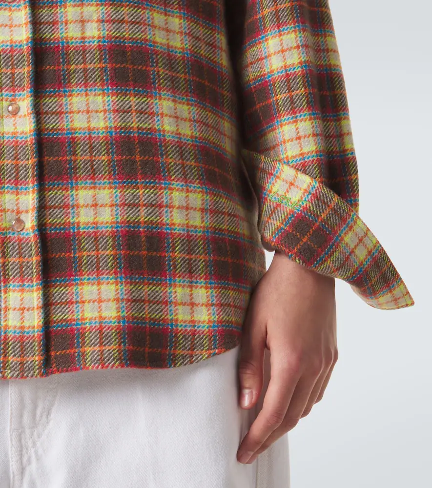 God’s True Cashmere Plaid cashmere shirt with sunstone | Thumbnail 5 God’s True Cashmere Plaid cashmere shirt with sunstone | Thumbnail 5