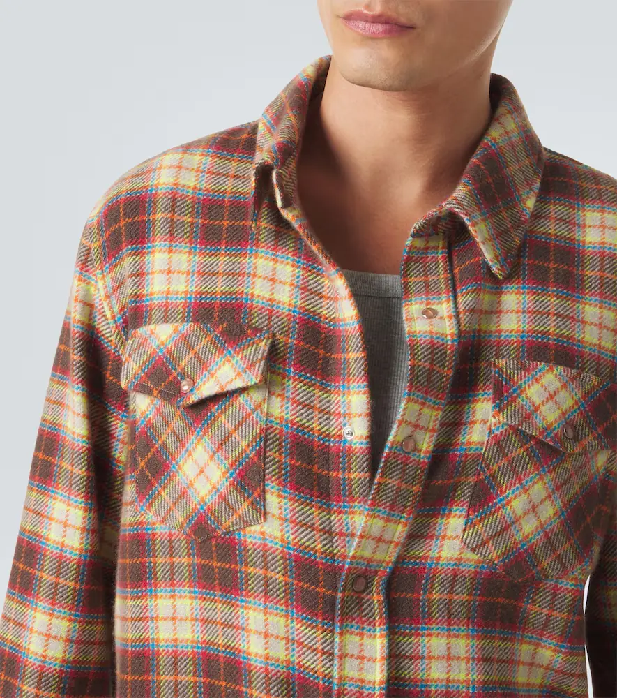 God’s True Cashmere Plaid cashmere shirt with sunstone | Thumbnail 6 God’s True Cashmere Plaid cashmere shirt with sunstone | Thumbnail 6