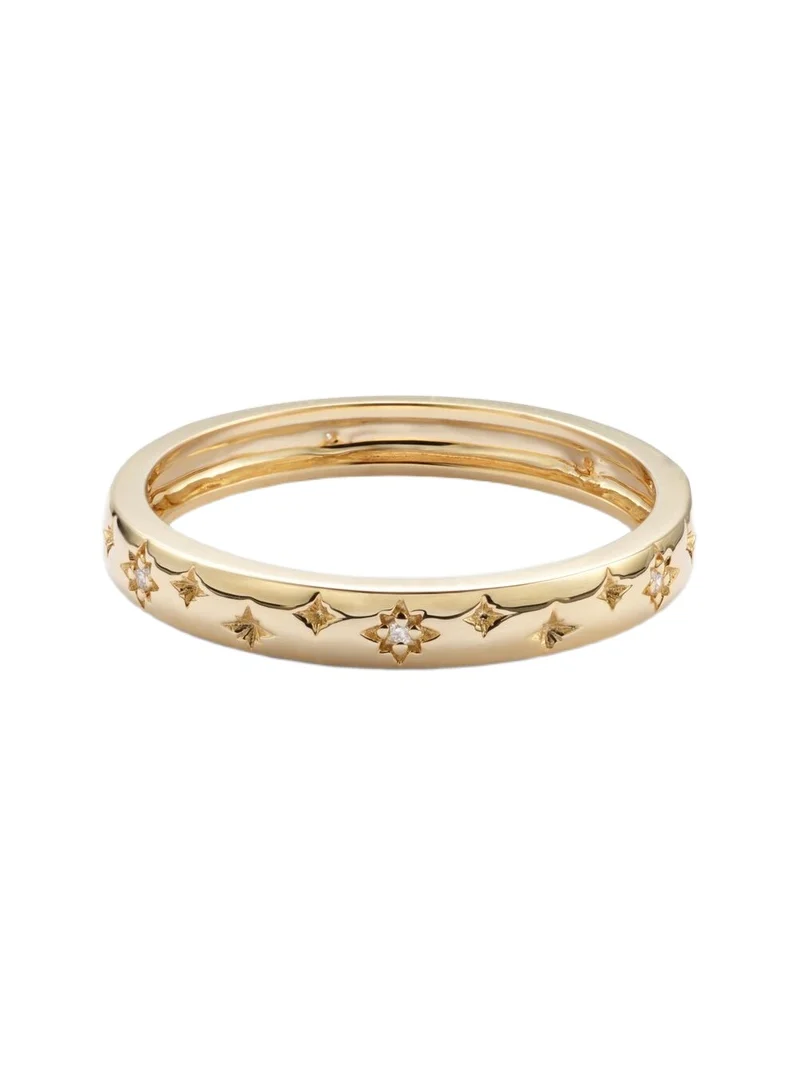 Northern Star 14kt gold ring with diamonds