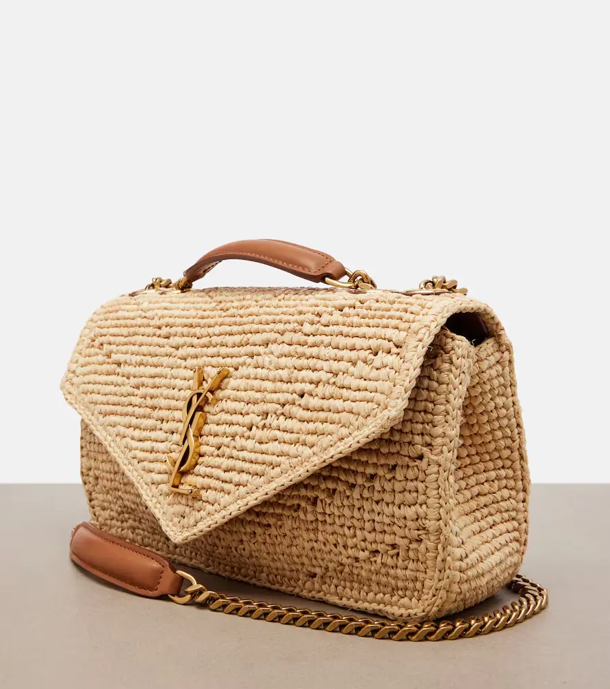Saint Laurent Loulou Small raffia shoulder bag | Thumbnail 2 Saint Laurent Loulou Small raffia shoulder bag | Thumbnail 2