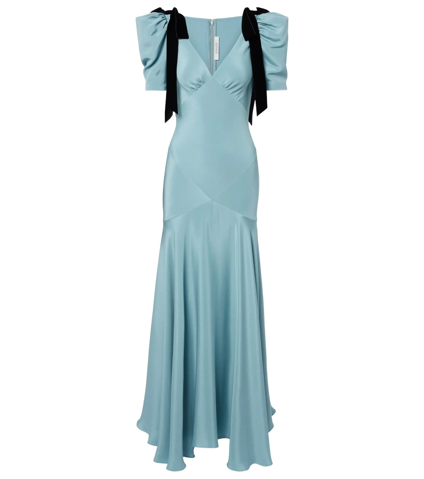 Bow-detail silk satin maxi dress Bow-detail silk satin maxi dress