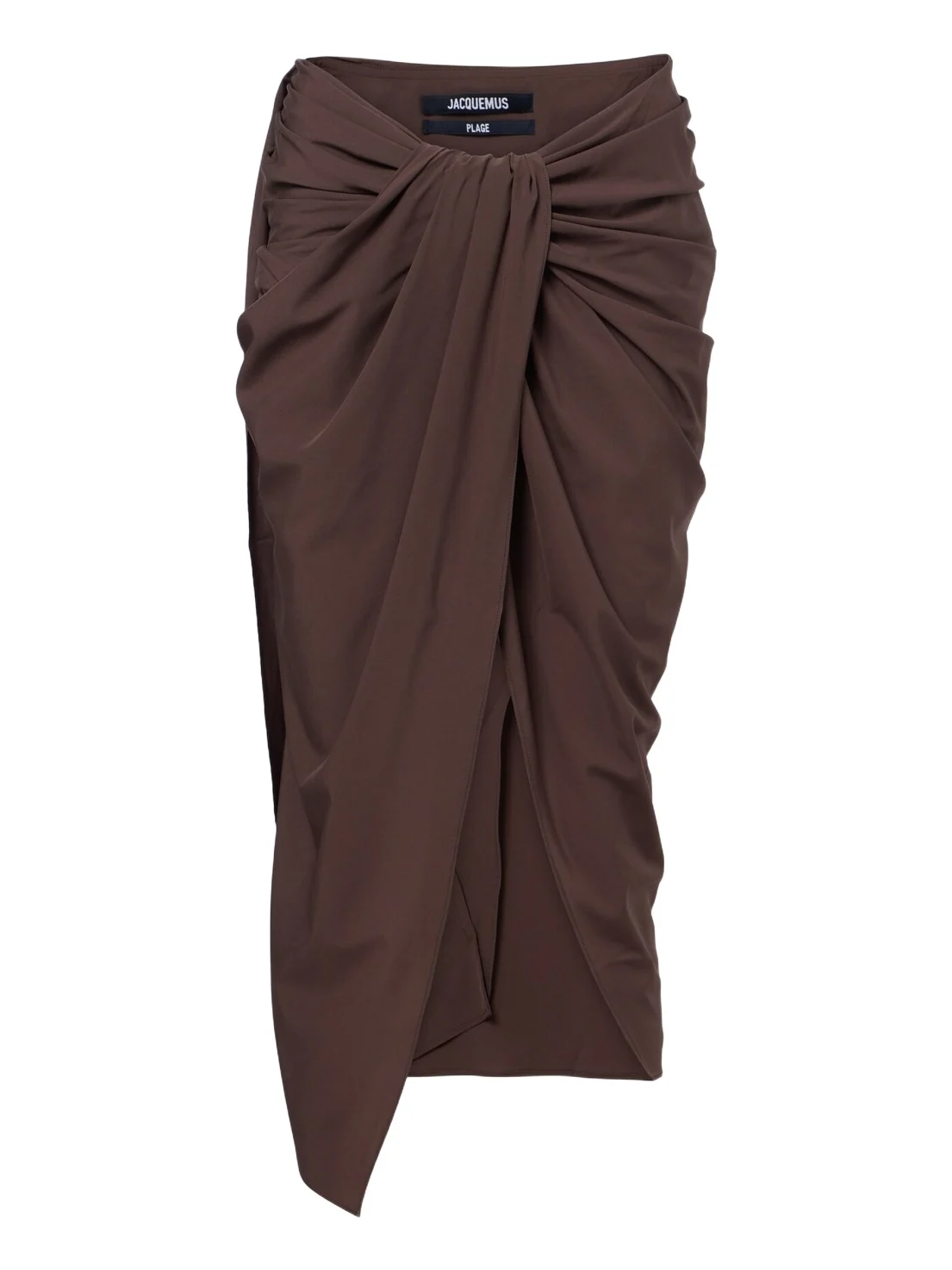 Paréo draped beach cover-up