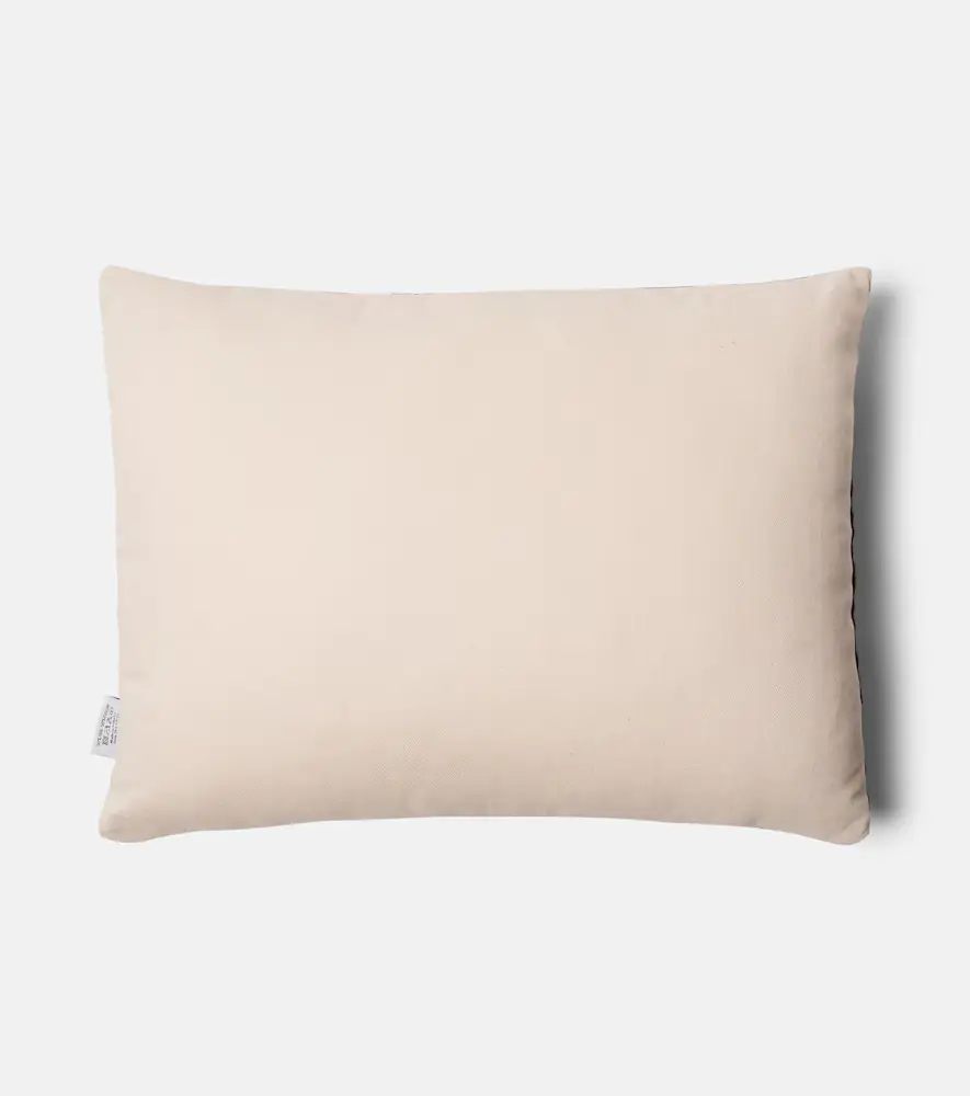 LES OTTOMANS Striped cotton and silk velvet cushion | Thumbnail 4