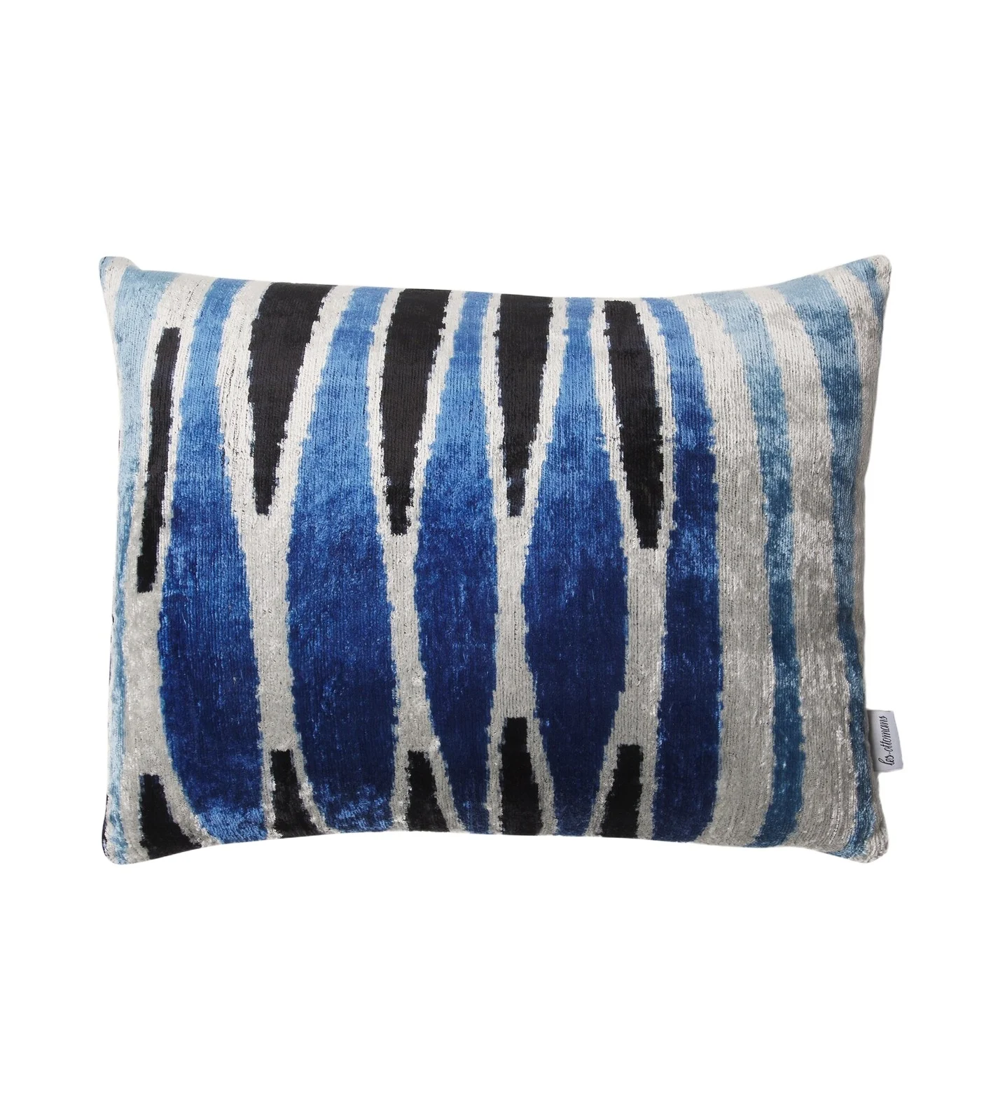 LES OTTOMANS Striped cotton and silk velvet cushion