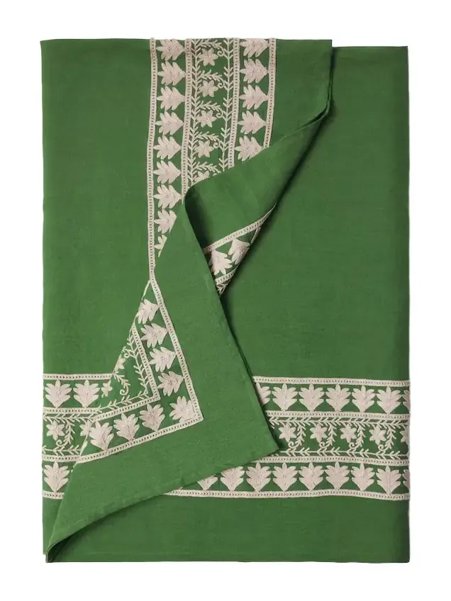 LES OTTOMANS Embroidered linen tablecloth