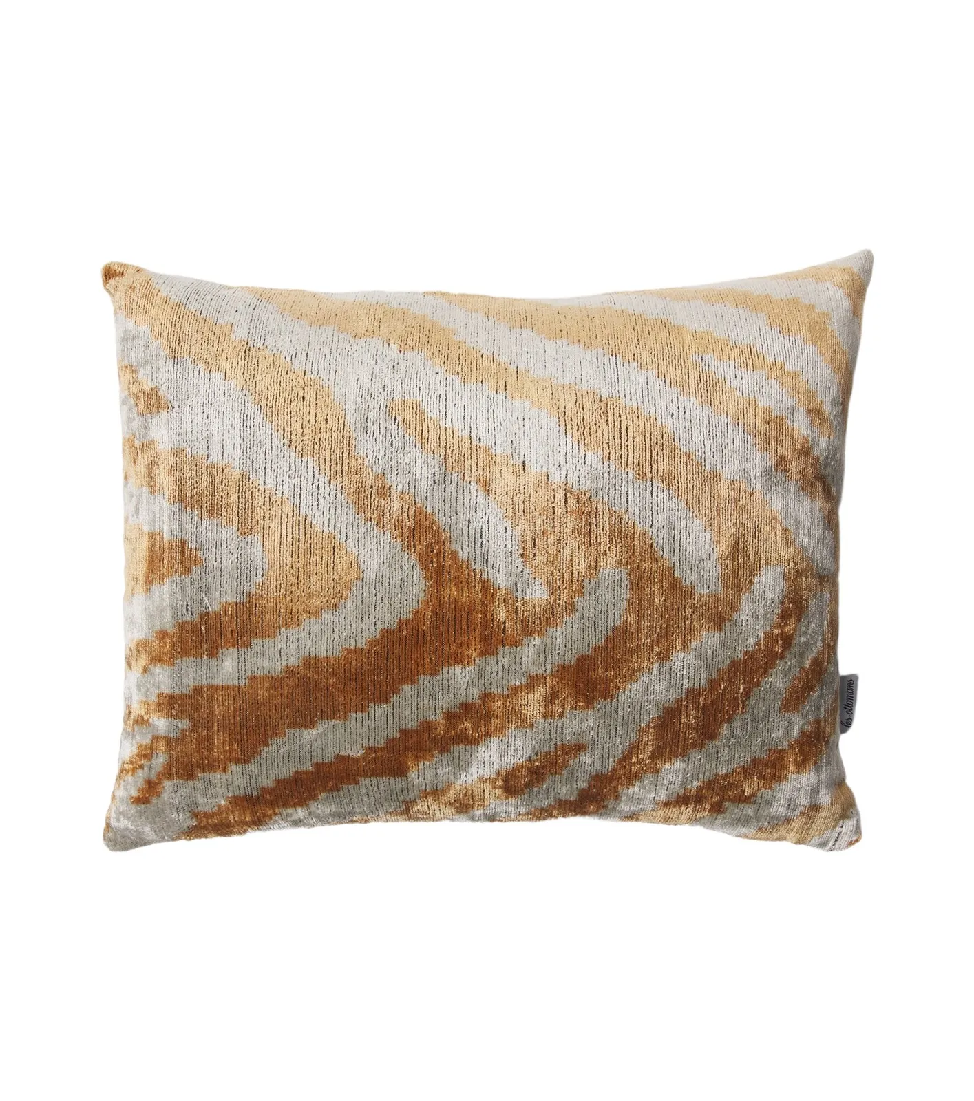 LES OTTOMANS Striped silk and cotton velvet cushion