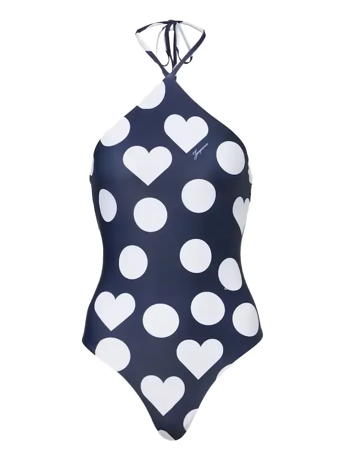 Bastide printed halterneck swimsuit