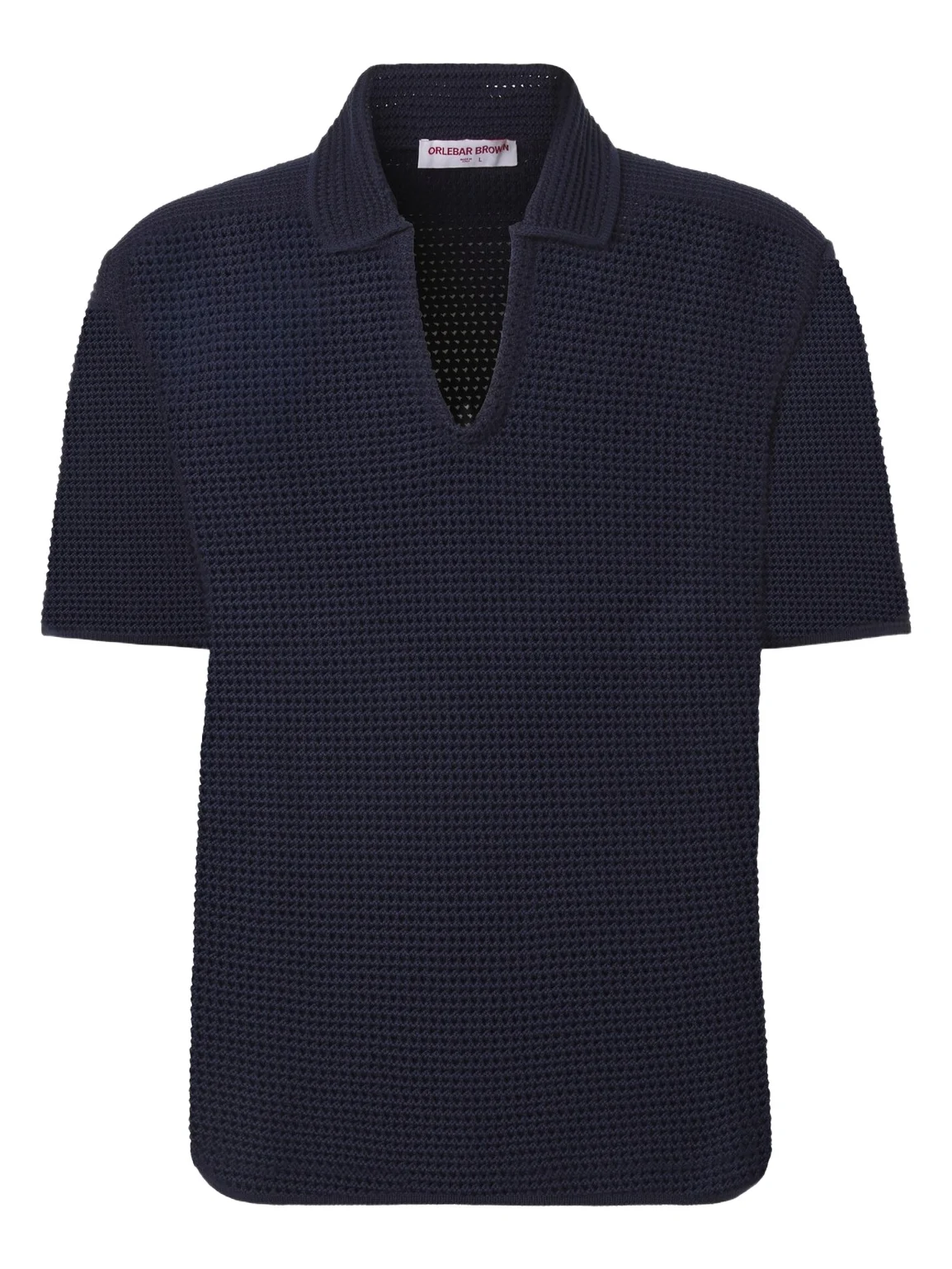 Orlebar Brown Batten crochet cotton polo shirt