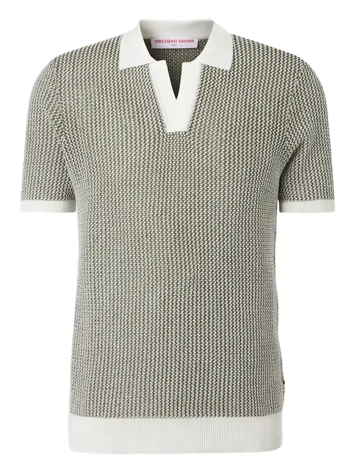 Orlebar Brown Horton crochet cotton polo sweater